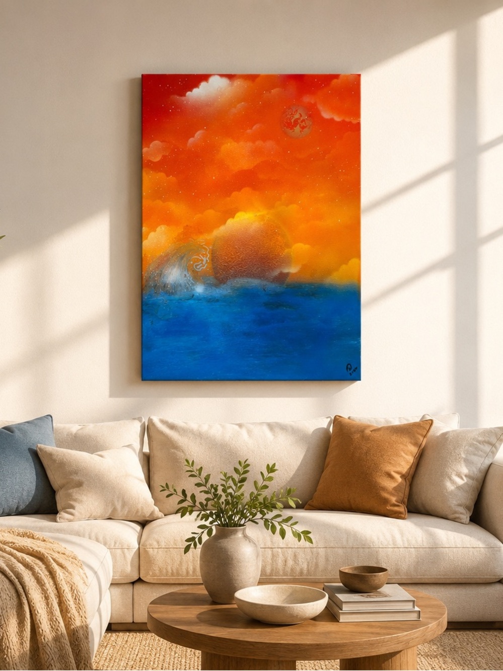 The Ocean Meets The Sky (Original Art Work)